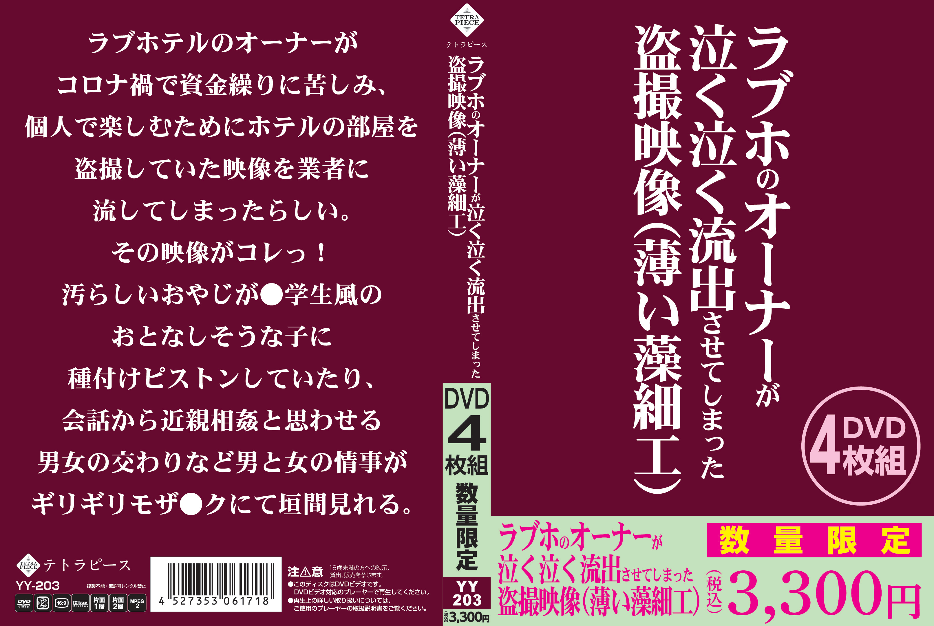 YY203 ラブホのオーナーが泣く泣く流出させて
